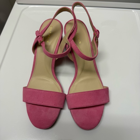 Cole Haan | Josie Block Heel Sandal in Light Fuschia - Picture 1 of 5